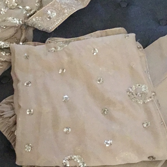 Salwar kameez in beige color , party wear - Picture 7 of 7